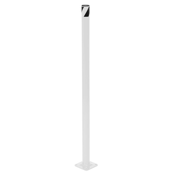 STEEL PIPE SAFETY BOLLARD 36"X1.75" WHTE